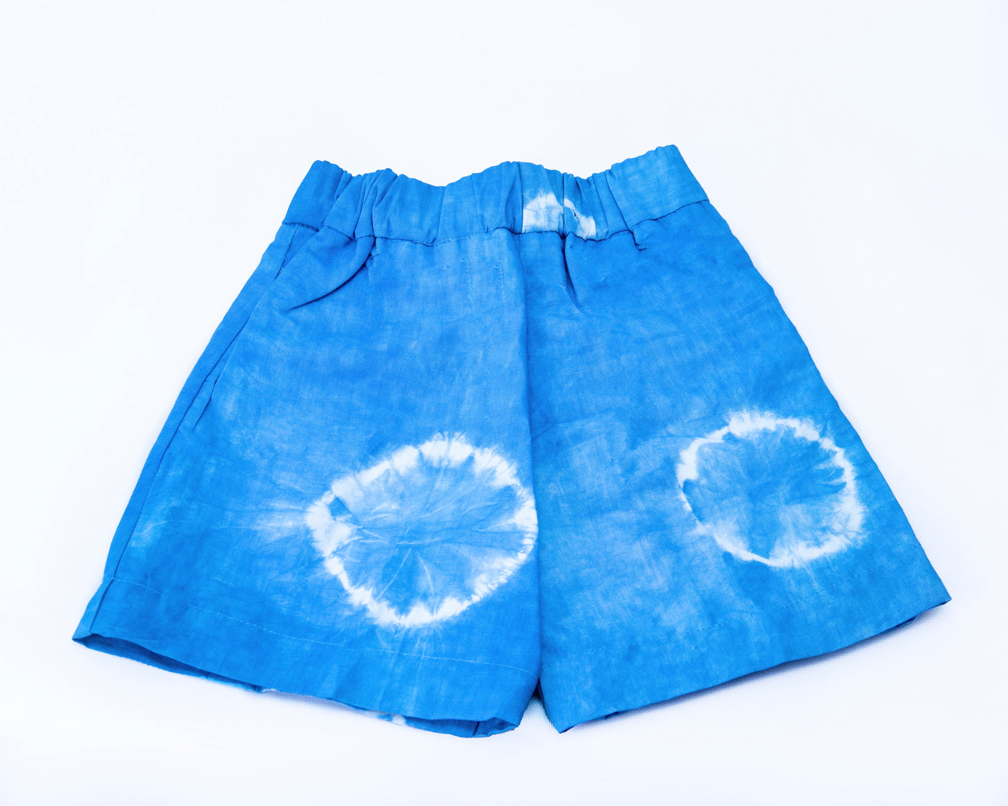 Blue Tie Dye - Kids' Cotton Adire Shorts