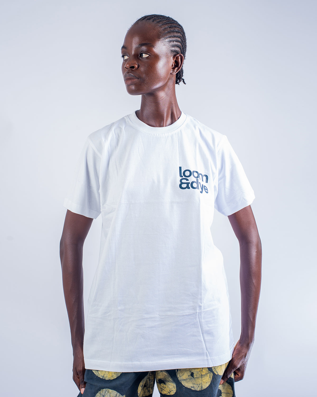 White Unisex Loom & Dye Short Sleeve T-Shirt