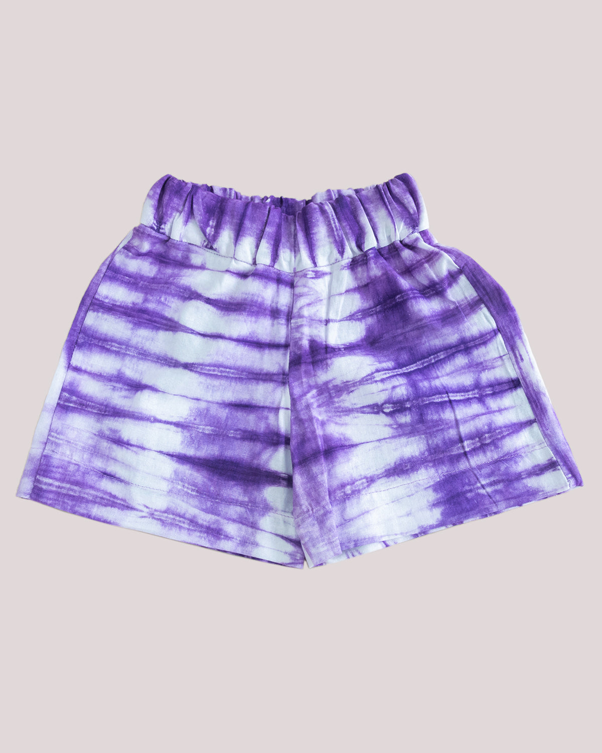 Purple Tie Dye - Kids' Extra Soft Cotton Adire Shorts