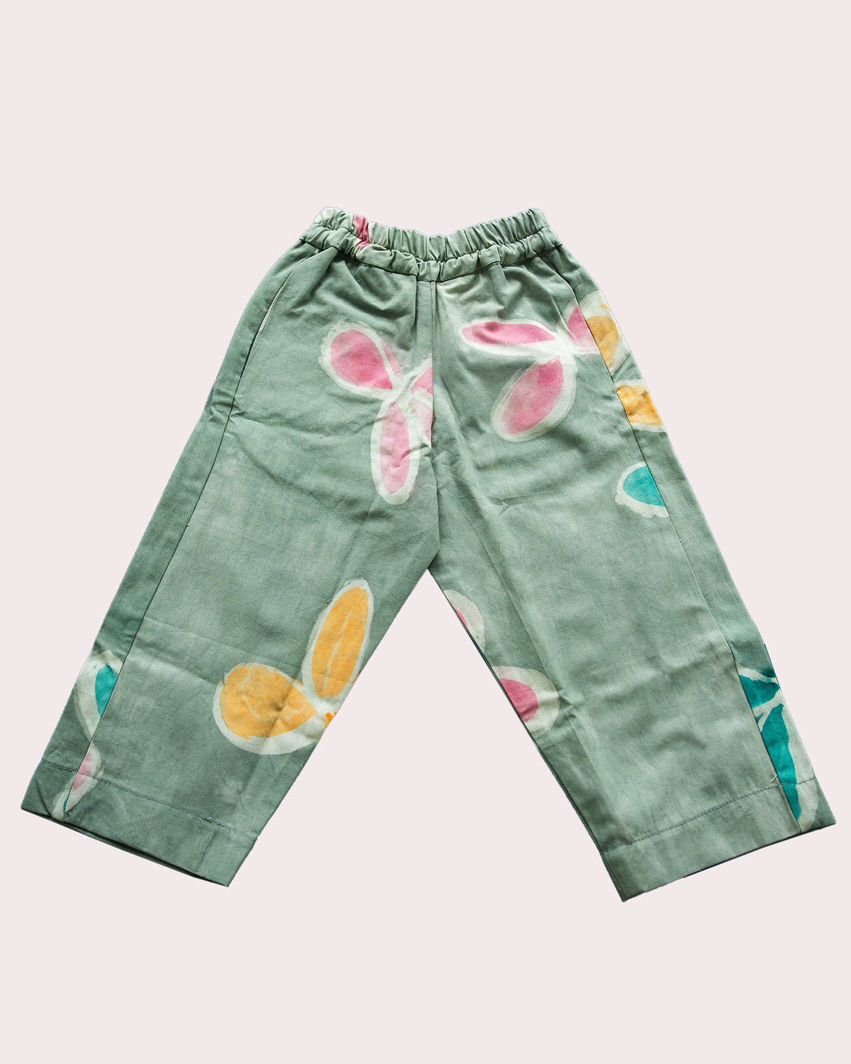 Multicoloured Floral Print - Kids’ Adire Balloon Trousers