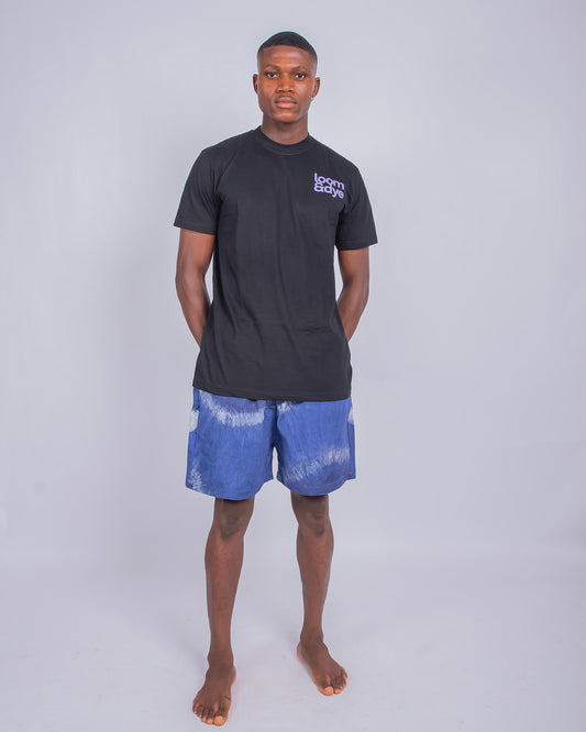 Black Unisex Loom & Dye Short Sleeve T-Shirt