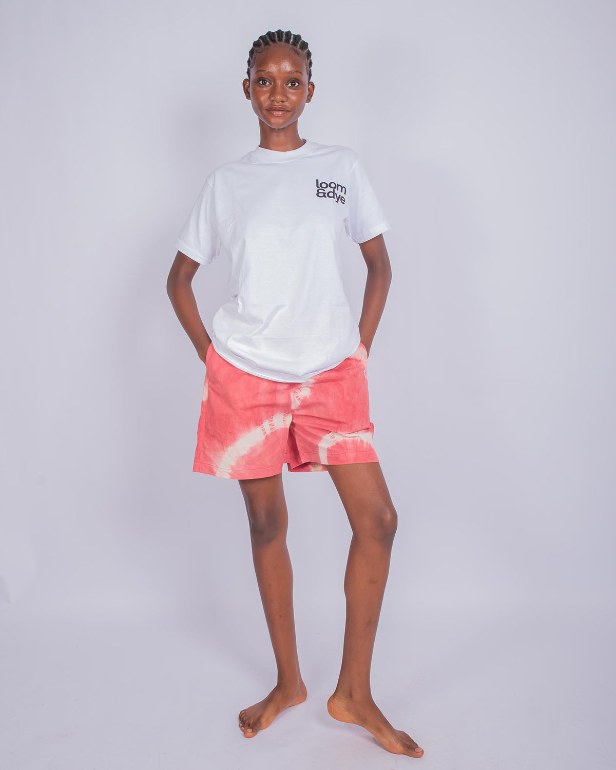 White Unisex Loom & Dye Short Sleeve T-Shirt